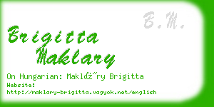 brigitta maklary business card